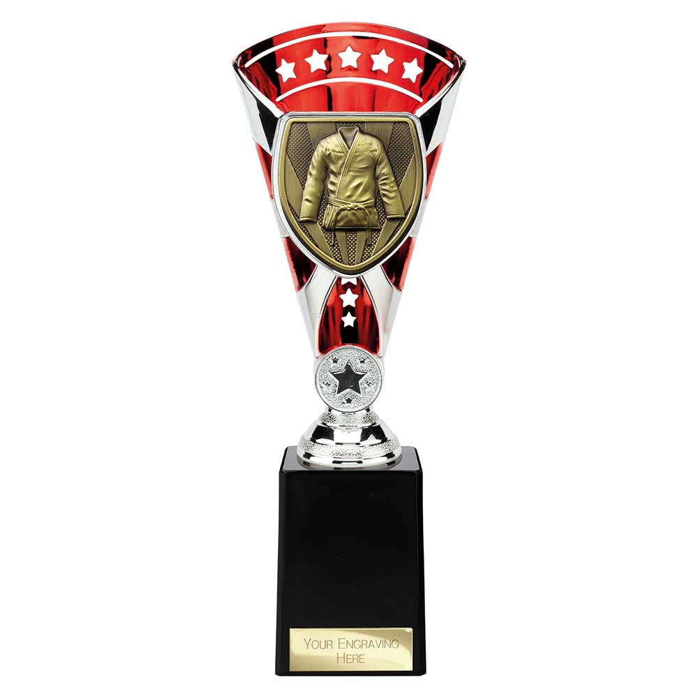 Cobra Star Martial Arts Gee Trophy Cup Silver And Red