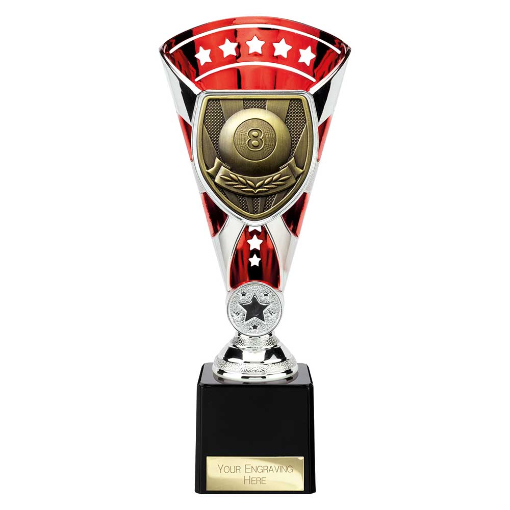 Cobra Star Pool Trophy Cup Silver And Red