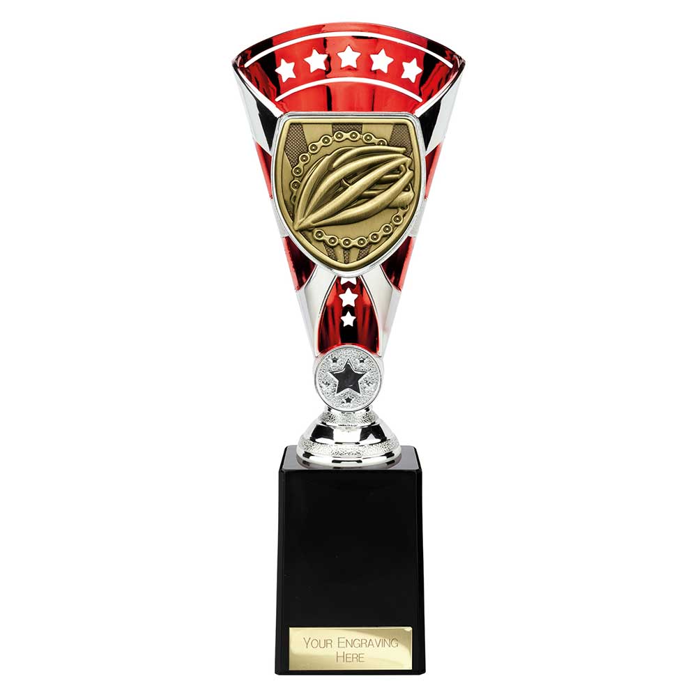 Cobra Star Cycling Trophy Cup Silver And Red