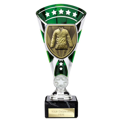 Cobra Star Martial Arts Gee Trophy Cup Silver And Green