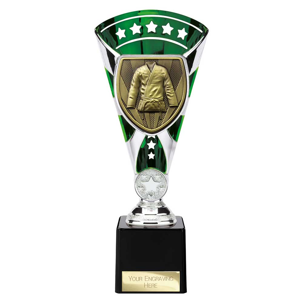 Cobra Star Martial Arts Gee Trophy Cup Silver And Green