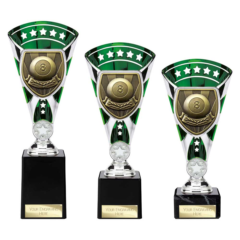 Cobra Star Pool Trophy Cup Silver And Green