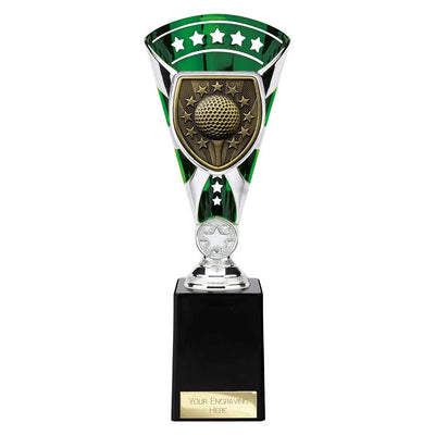 Cobra Star Golf Trophy Award Silver And Green