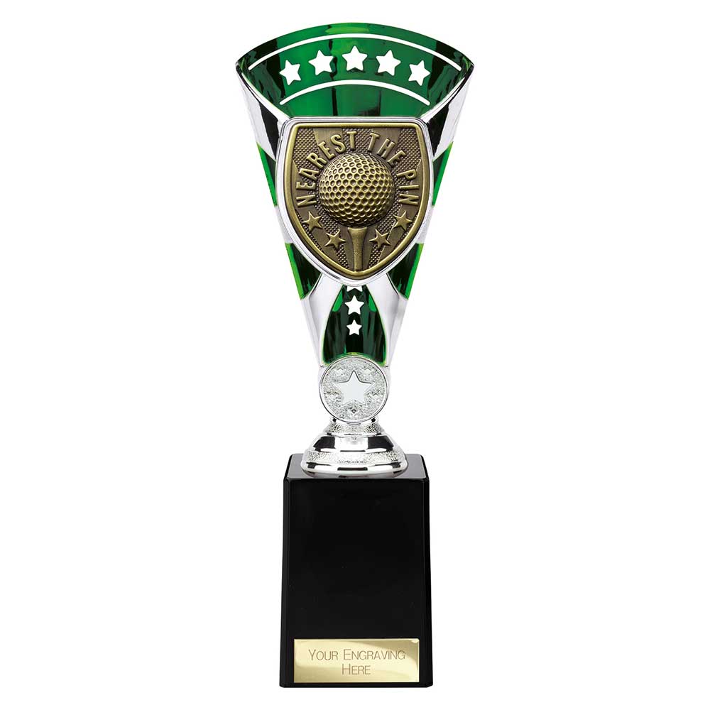 Cobra Star Golf Nearest The Pin Trophy Award Silver And Green