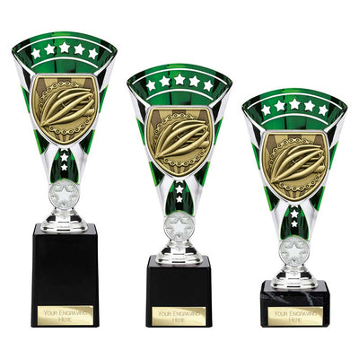 Cobra Star Cycling Trophy Cup Silver And Green