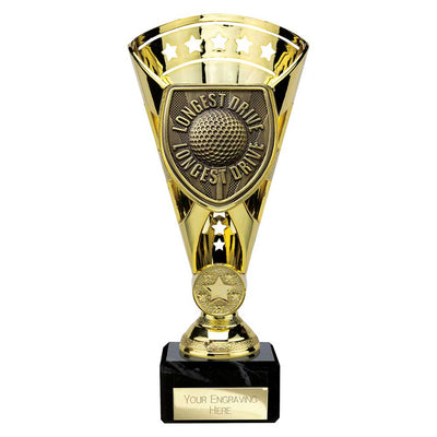 Cobra Star Golf Longest Drive Trophy Award Gold