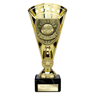 Cobra Star Cup Thank you Coach Football Trophy Cup Award  - 6 Colours