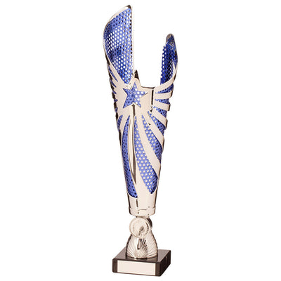 Mega Star Laser Cut Trophy Cup Silver And Blue