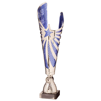 Mega Star Laser Cut Trophy Cup Silver And Blue