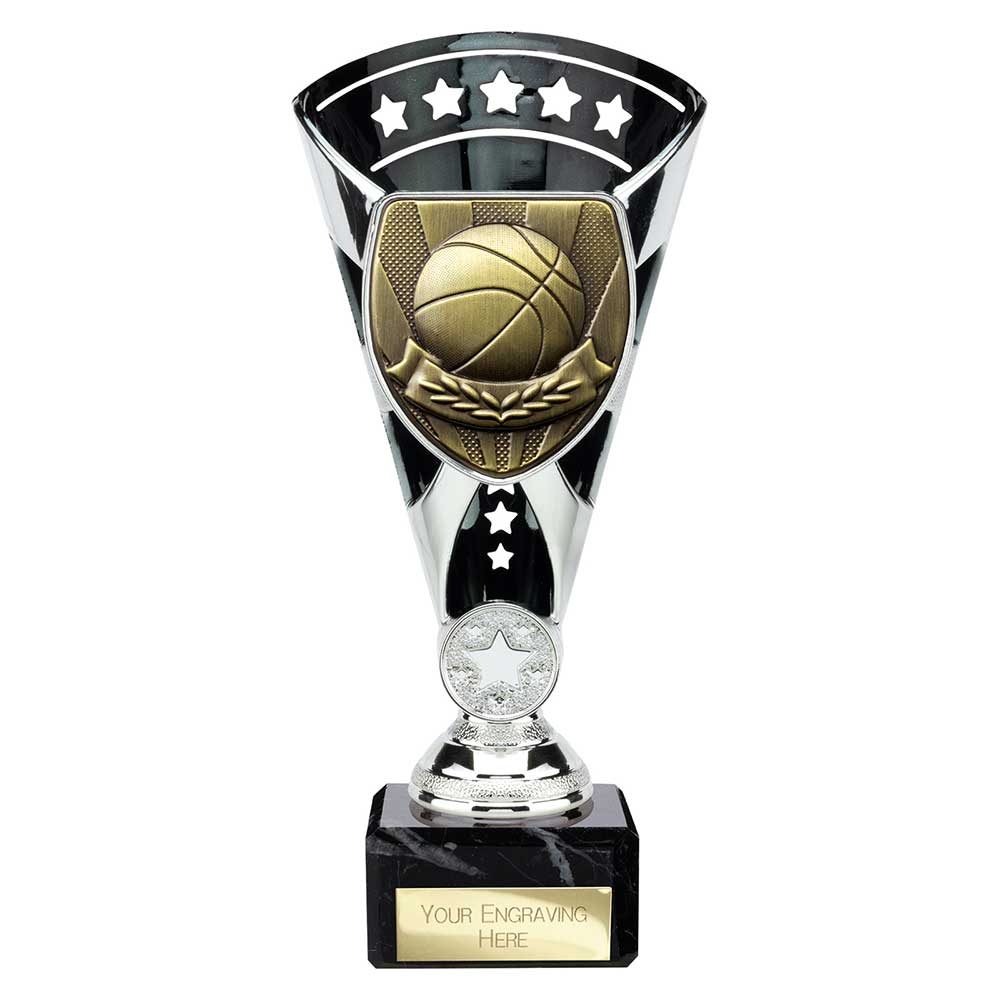 Cobra Star Basketball Trophy Cup Silver And Black