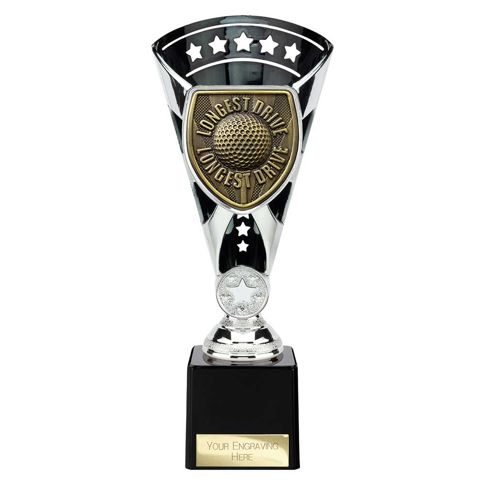 Cobra Star Cup Golf Longest Drive Trophy Award Silver And Black