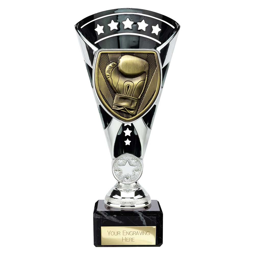 Cobra Star Boxing Trophy Cup Silver And Black