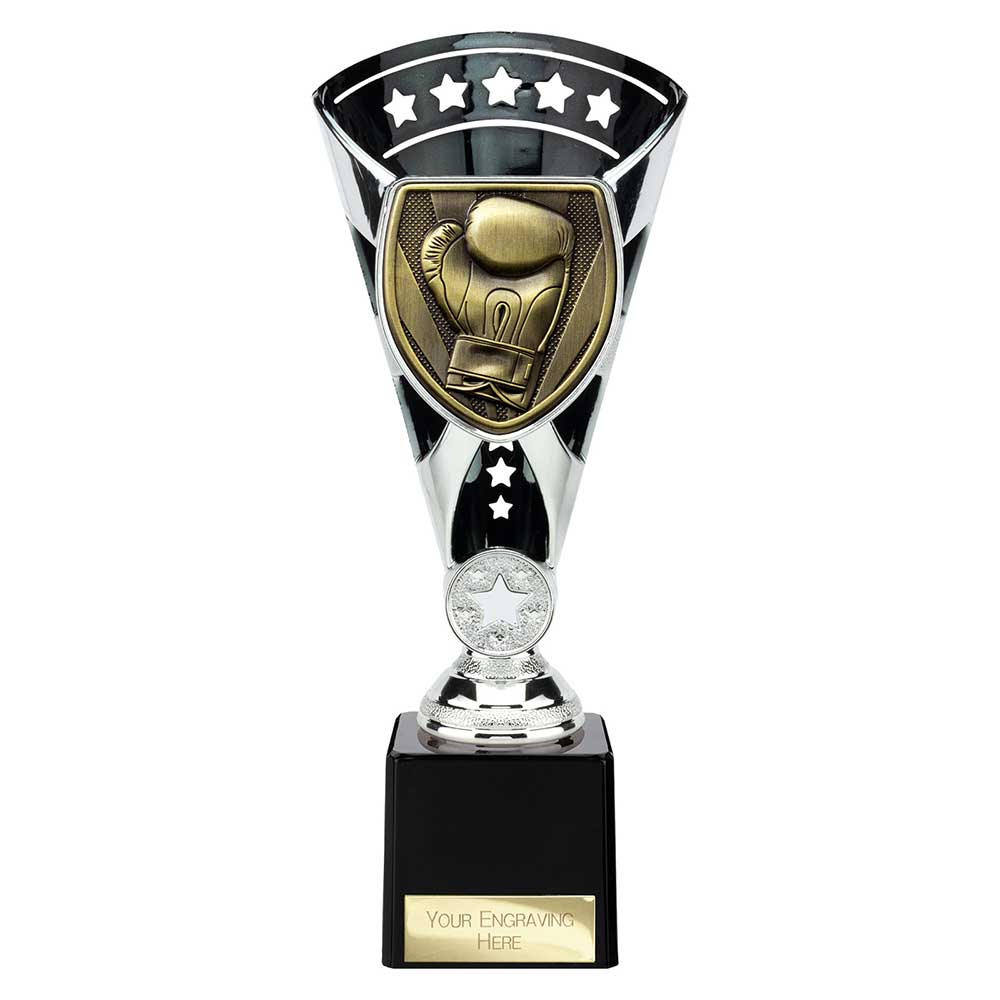 Cobra Star Boxing Trophy Cup Silver And Black