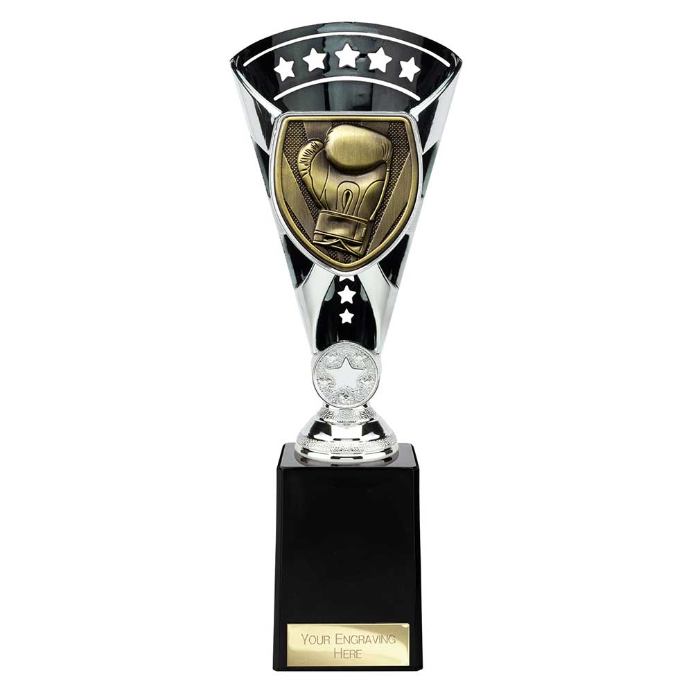 Cobra Star Boxing Trophy Cup Silver And Black