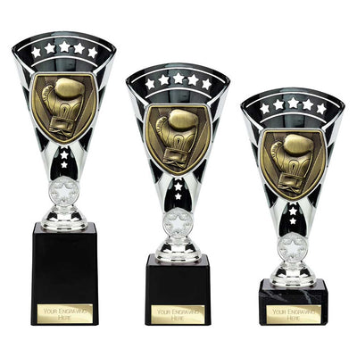 Cobra Star Boxing Trophy Cup Silver And Black