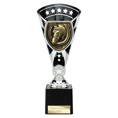 Cobra Star Equestrian Trophy Cup Silver And Black