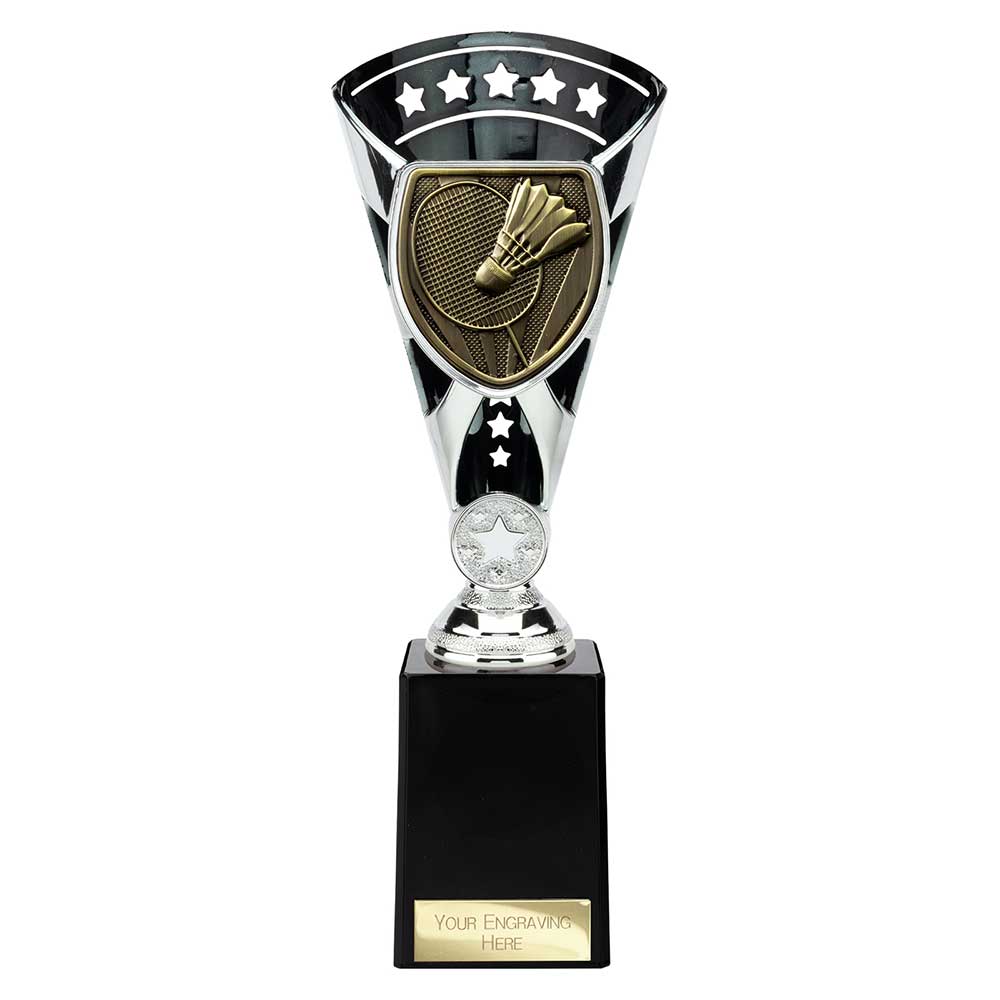 Cobra Star Badminton Trophy Cup Silver And Black