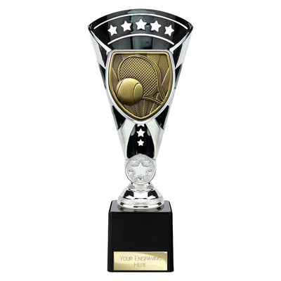 Cobra Star Tennis Trophy Cup Silver And Black