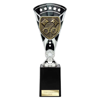 Cobra Star Motorsport Piston Trophy Cup Silver And Black