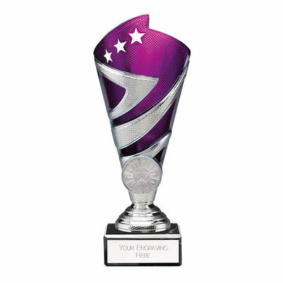 Hurricane Multisport Silver Purple Trophy Cup