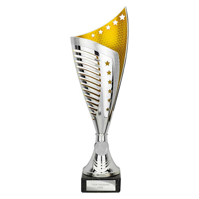 Nebula Laser Cut Trophy Cup Silver Gold