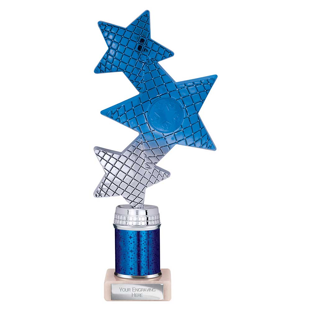 Trinity Star Multisport Tube Trophy Blue Silver