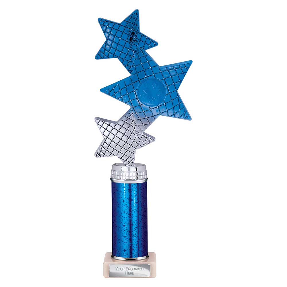 Trinity Star Multisport Tube Trophy Blue Silver