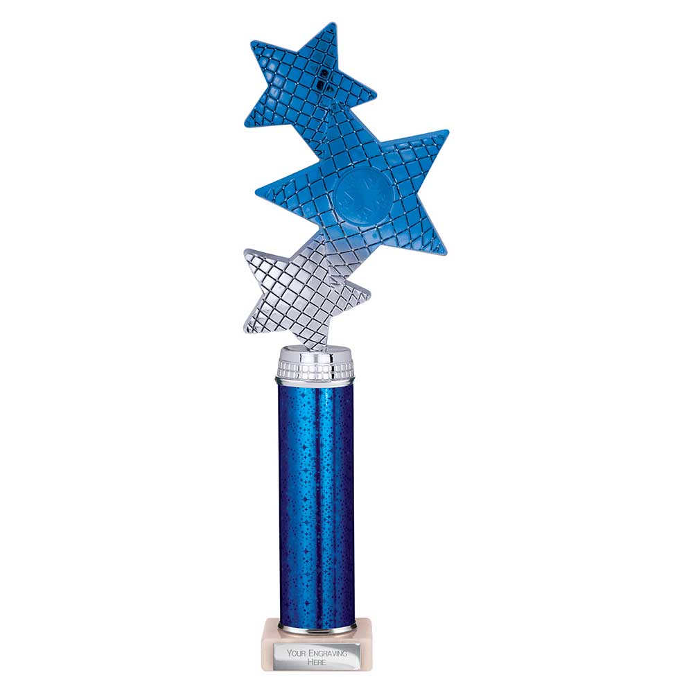 Trinity Star Multisport Tube Trophy Blue Silver