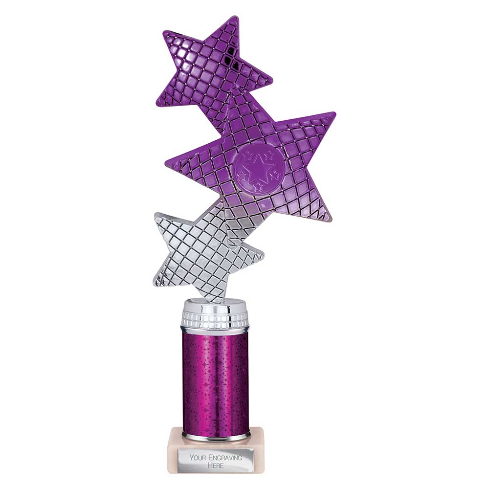 Trinity Star Multisport Tube Trophy Purple Silver