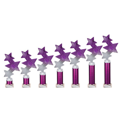 Trinity Star Multisport Tube Trophy Purple Silver