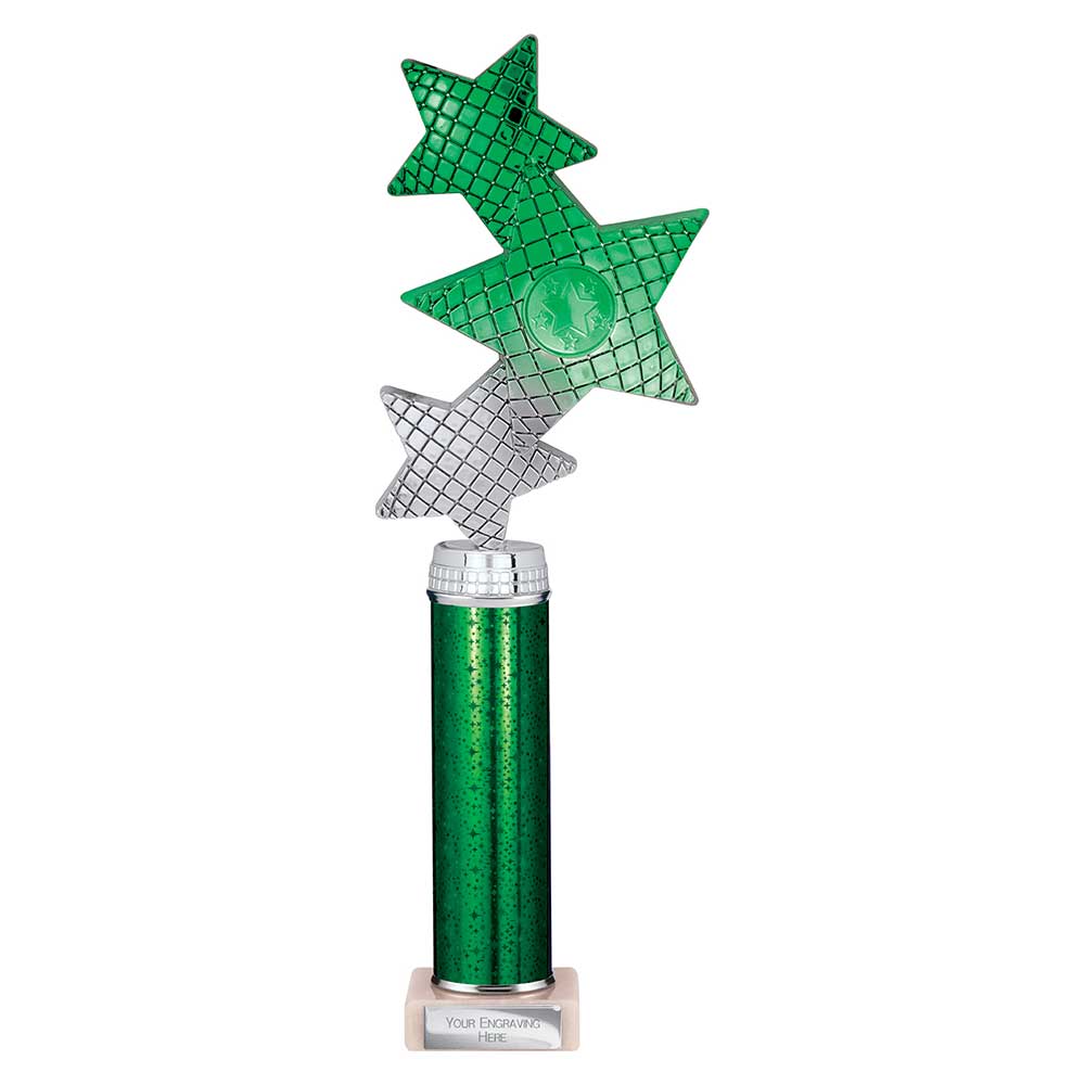 Trinity Star Multisport Tube Trophy Green Silver