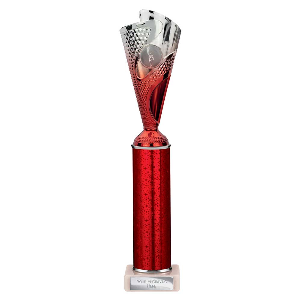 Rodeo Multisport Tube Trophy Silver Red