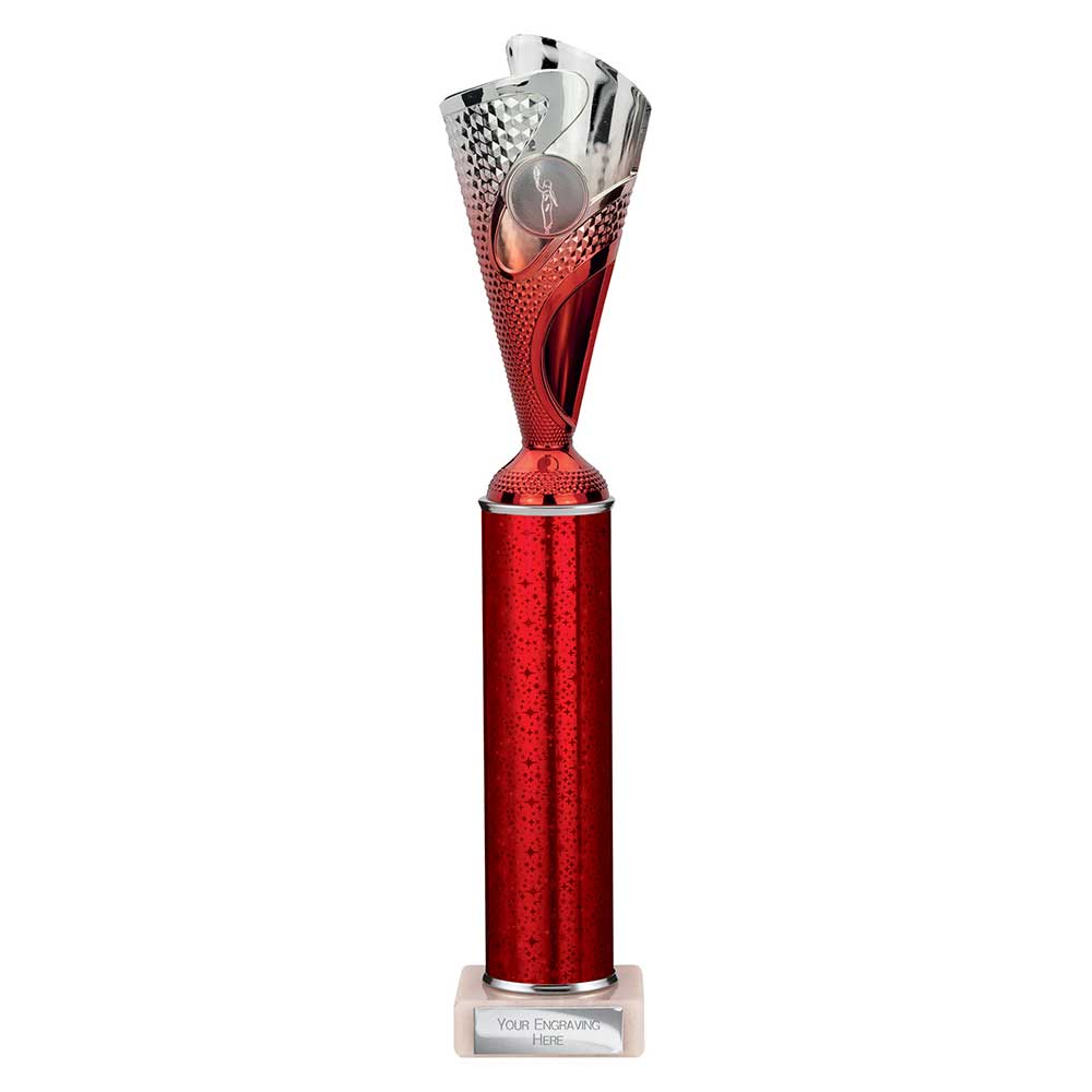 Rodeo Multisport Tube Trophy Silver Red