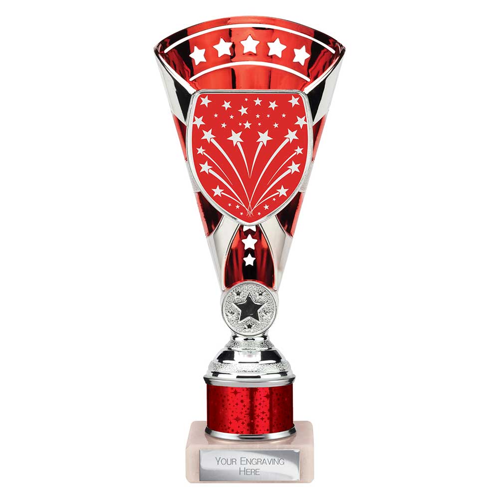 Cobra Star Multisport Tube Trophy Silver Red