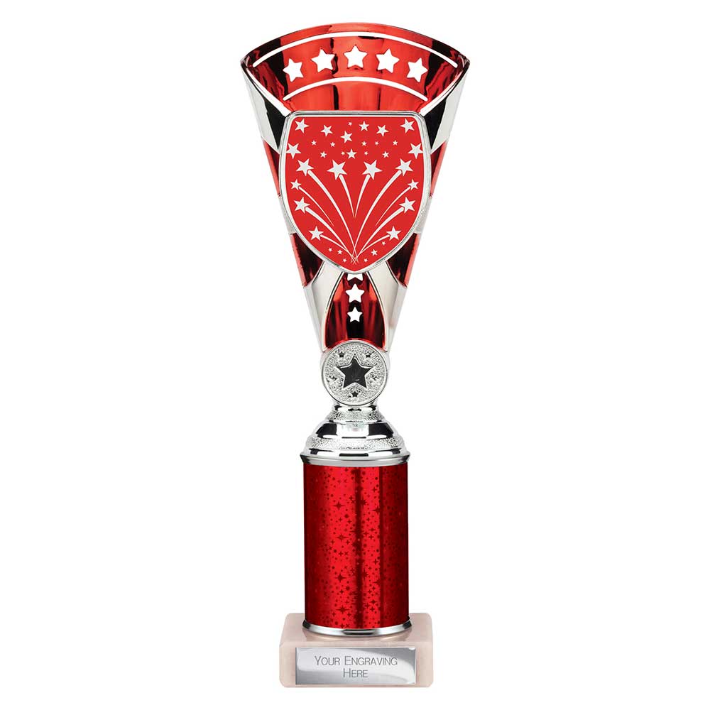 Cobra Star Multisport Tube Trophy Silver Red