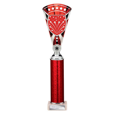 Cobra Star Multisport Tube Trophy Silver Red