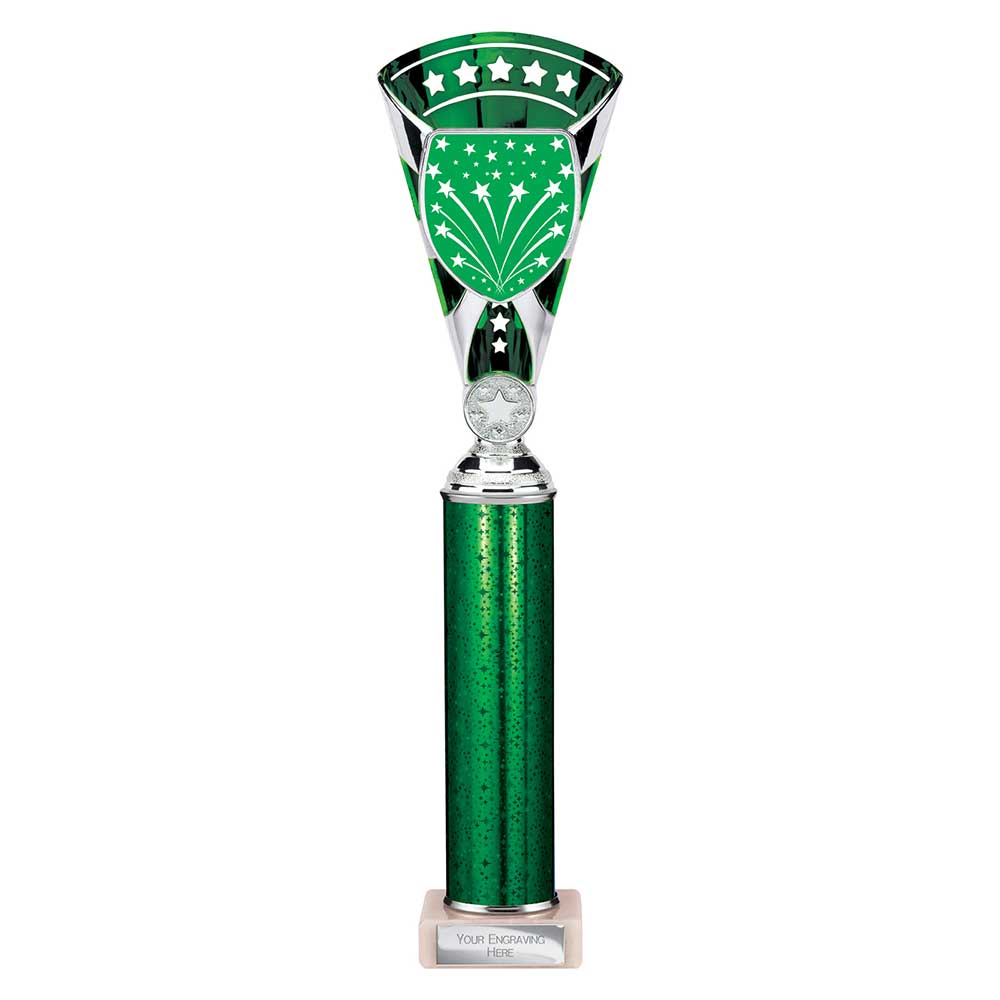 Cobra Star Multisport Tube Trophy Silver Green