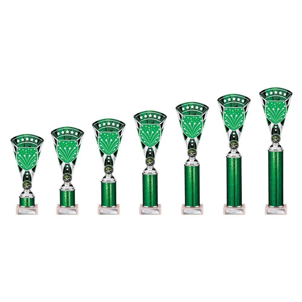 Cobra Star Multisport Tube Trophy Silver Green