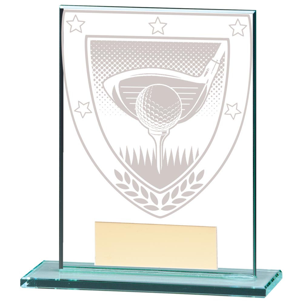 Jade Glass Golf Millennium Award Trophy