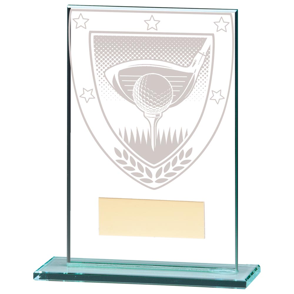 Jade Glass Golf Millennium Award Trophy