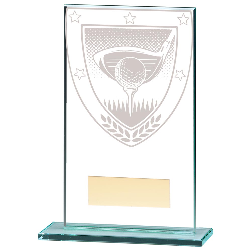 Jade Glass Golf Millennium Award Trophy