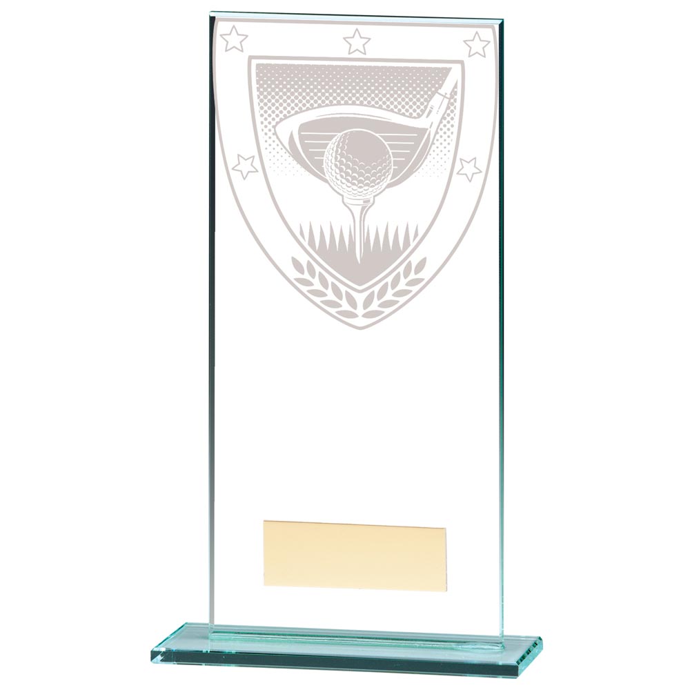 Jade Glass Golf Millennium Award Trophy