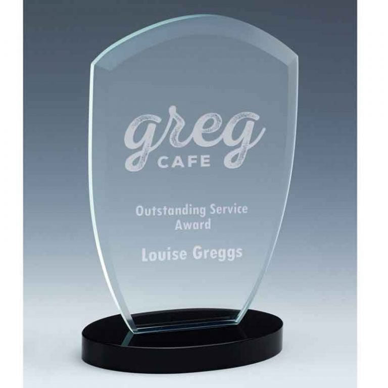 oval arch jade glass trophy award