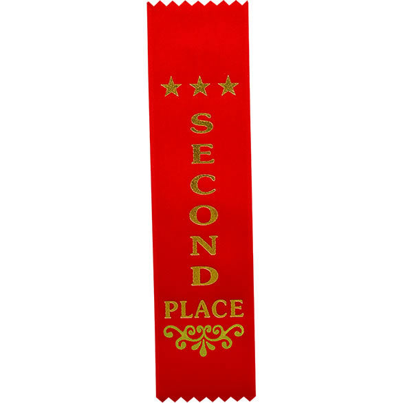 2Nd Place Competition Ribbon Red