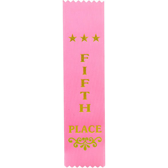 5Th Place Competition Ribbon Pink