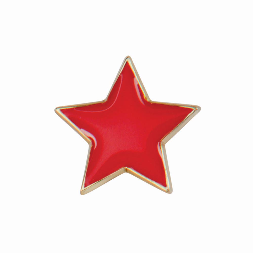 Red Star Pin Badge