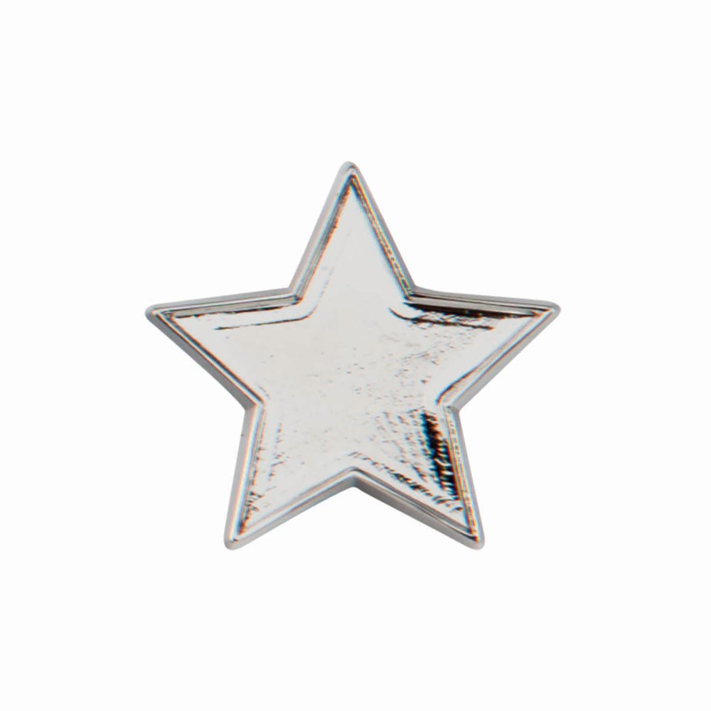 Silver Star Pin Badge