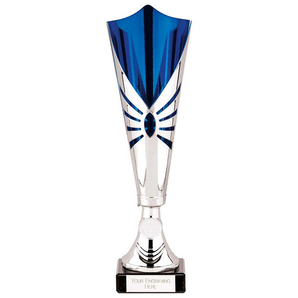 Trident Laser Cup Silver & Blue TR23505 – All Sports Trophies